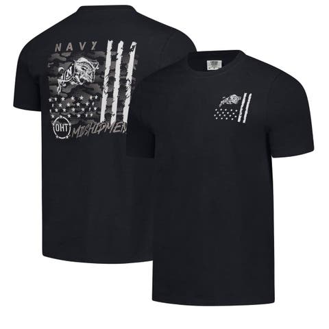 Men's  Black Navy Midshipmen Comfort Colors OHT Camo Overlay T-Shirt
