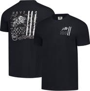 IMAGE ONE Men's Black Navy Midshipmen Comfort Colors OHT Camo Overlay T-Shirt