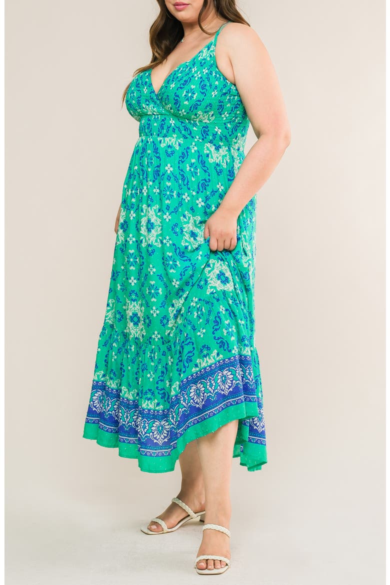 Print Maxi Dress, Alternate, color, JADE