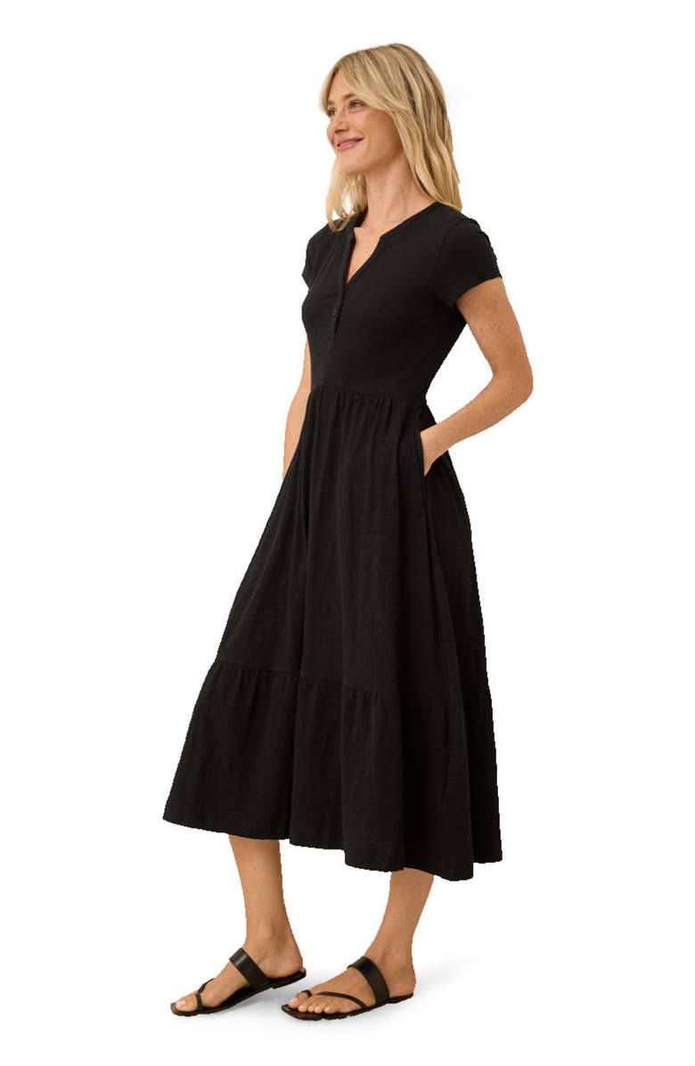Pact Organic Cotton Relaxed Slub Henley Market Dress | Nordstrom
