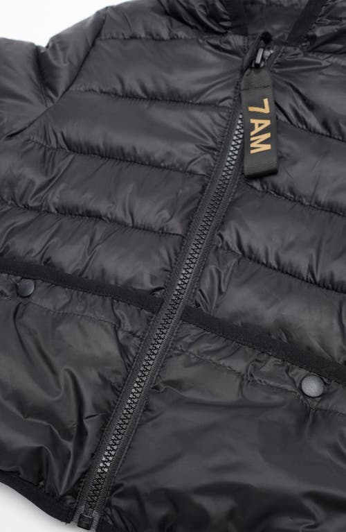 7 A.m. Enfant Kids' Roll Me Packable Puffer Jacket In Black