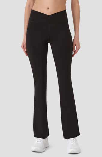 Crossover Waist Flare Leggings