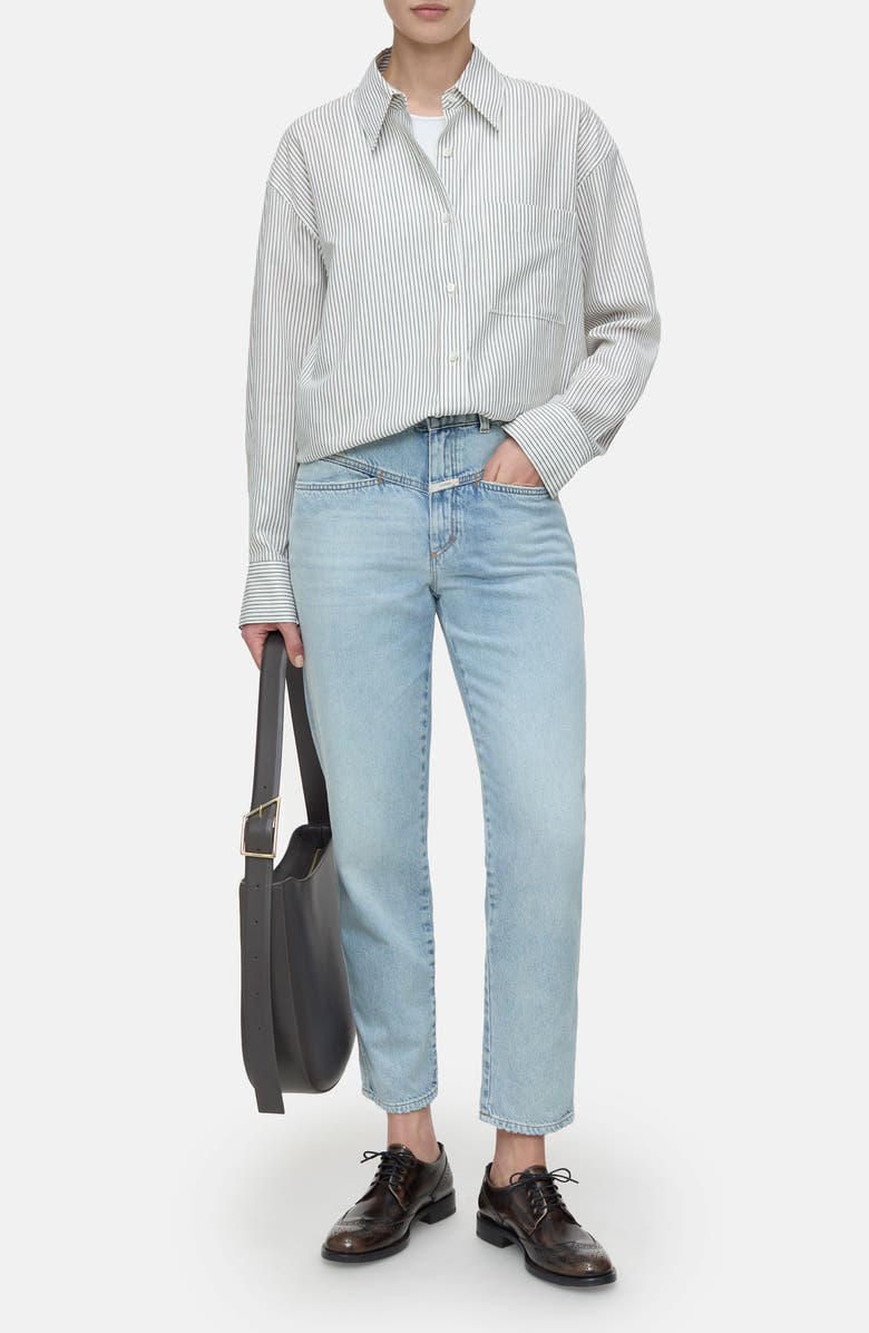 Closed Wide Leg Pedal Pusher Jeans, Alternate, color, Light Blue