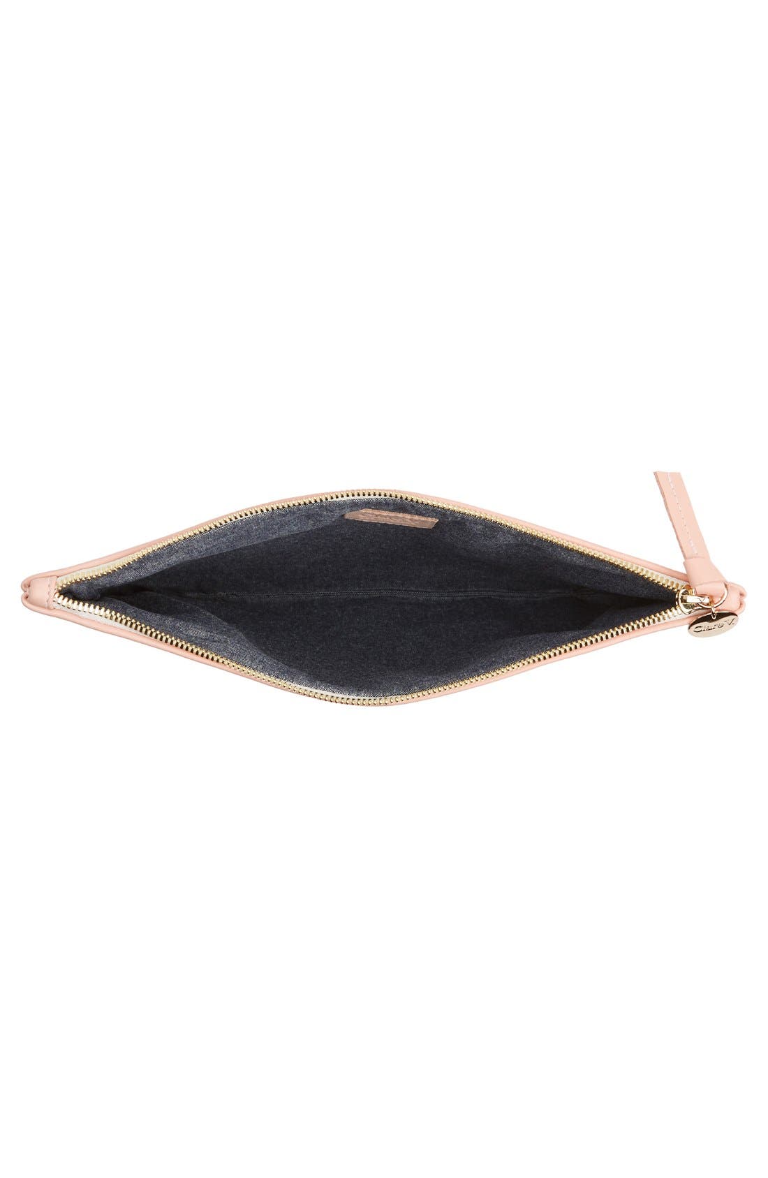 Clare V. 'Eyes' Printed Nappa Leather Clutch, Alternate, color, 