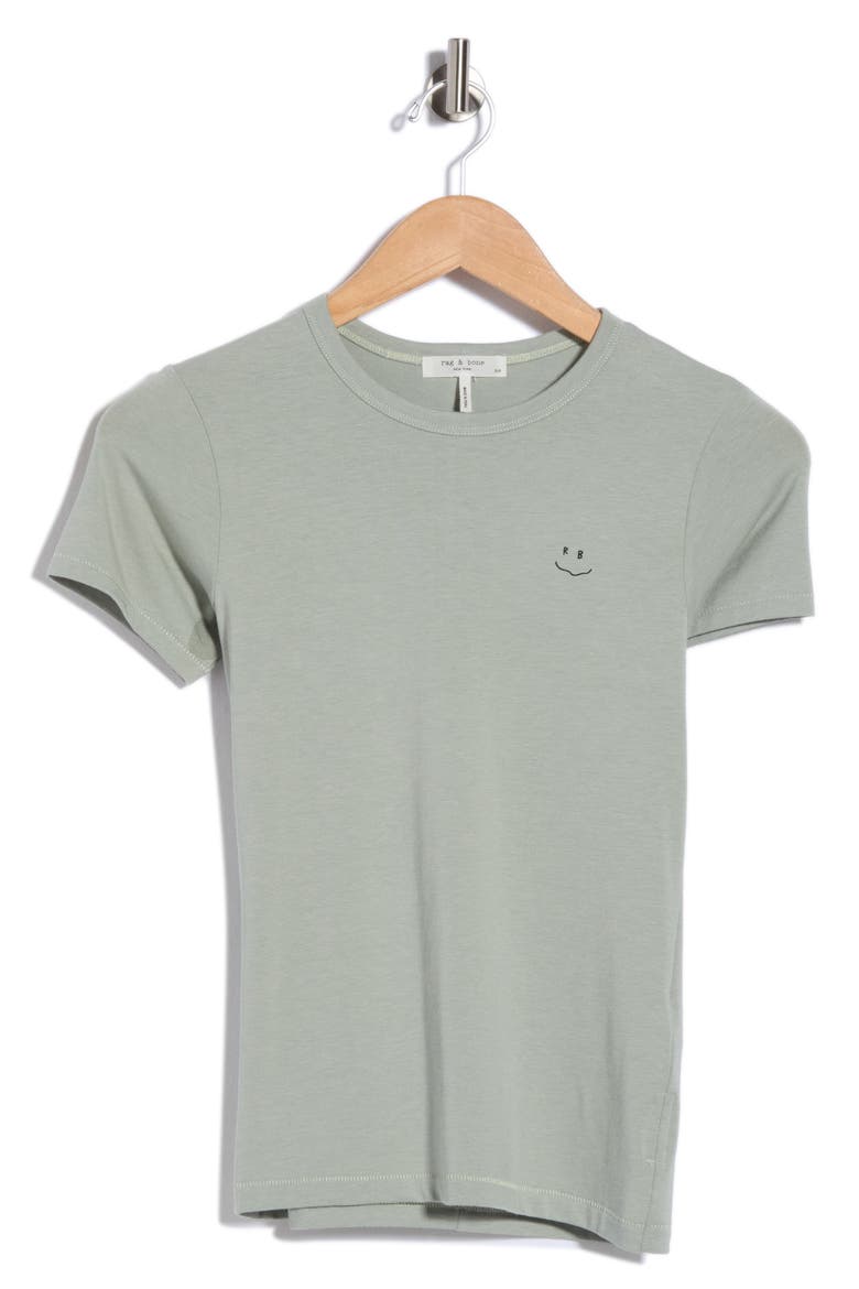 Lucy Smile Graphic Tee, Alternate, color, GREY GREEN