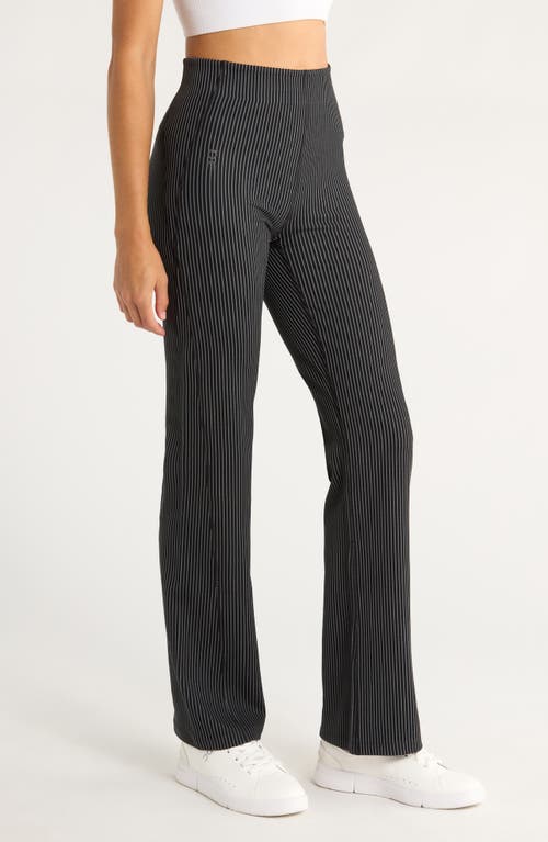 On All Day Ribbed High Waist Pants In Black