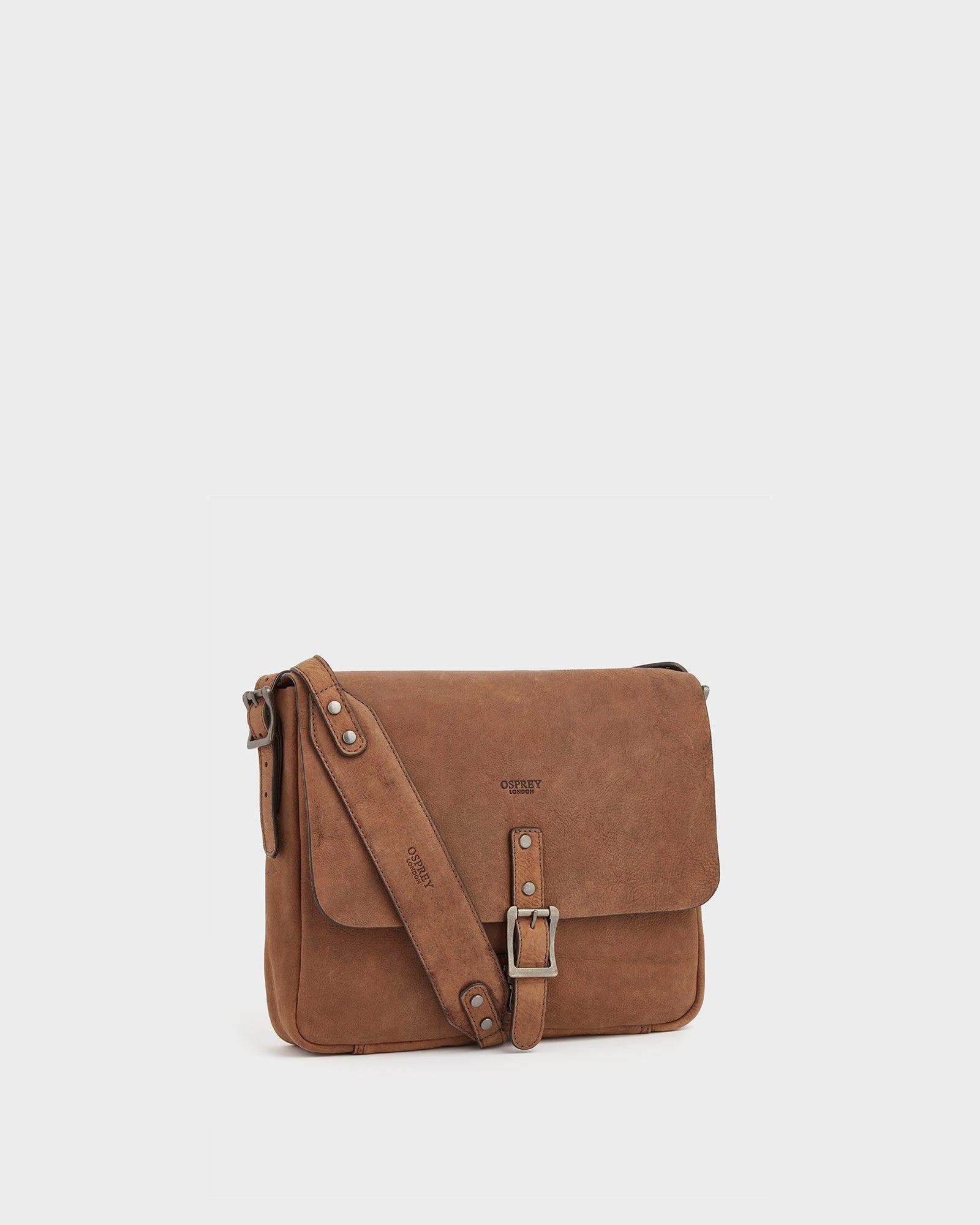 The Clayton Leather Messenger Bag, Alternate, color, Chocolate