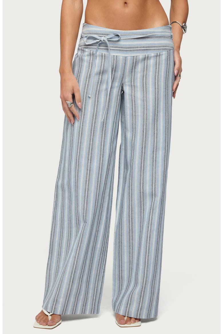 Chera Striped Wide Leg Pants, Main, color, BLUE