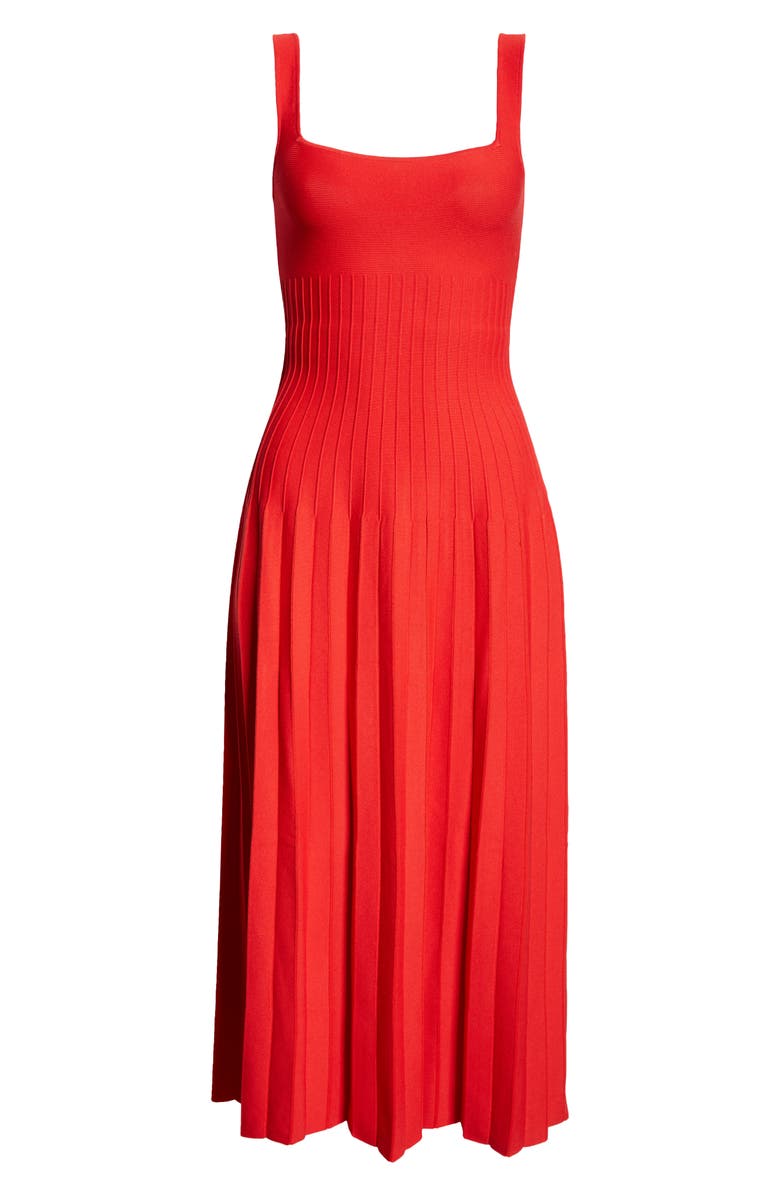 STAUD Ellison Pleat Effect Sweater Dress, Alternate, color,