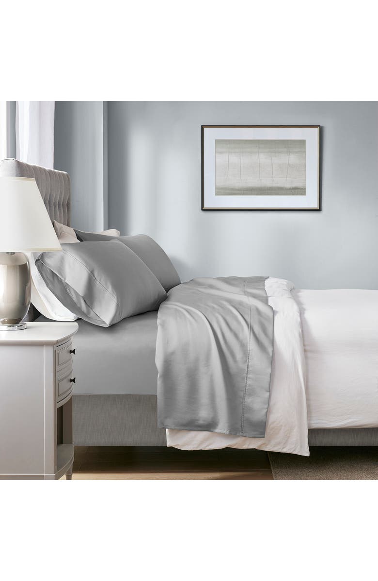 BEAUTYREST 1000 Thread Count Temperature Regulating Antimicrobial 4 Piece Sheet Set, Alternate, color, Grey