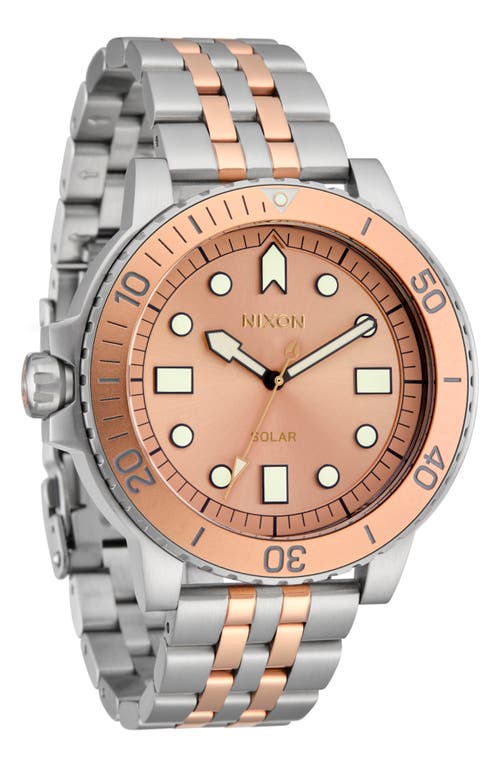 Nixon The Stinger Solar Dive Bracelet Watch, 44mm In Metallic
