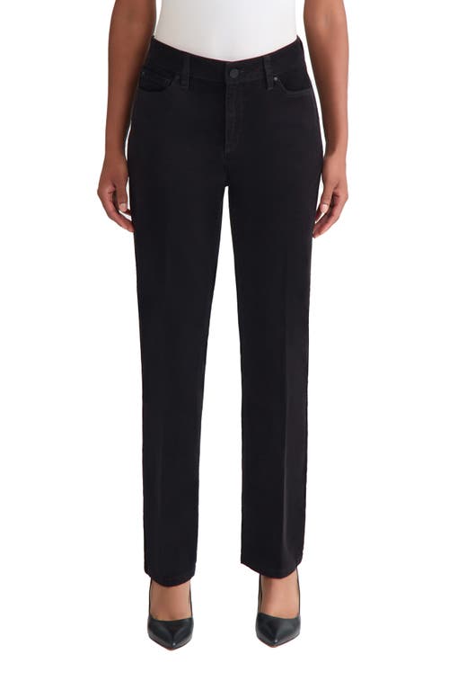 Jones New York Bi-stretch Woven Straight Leg Pant In Black
