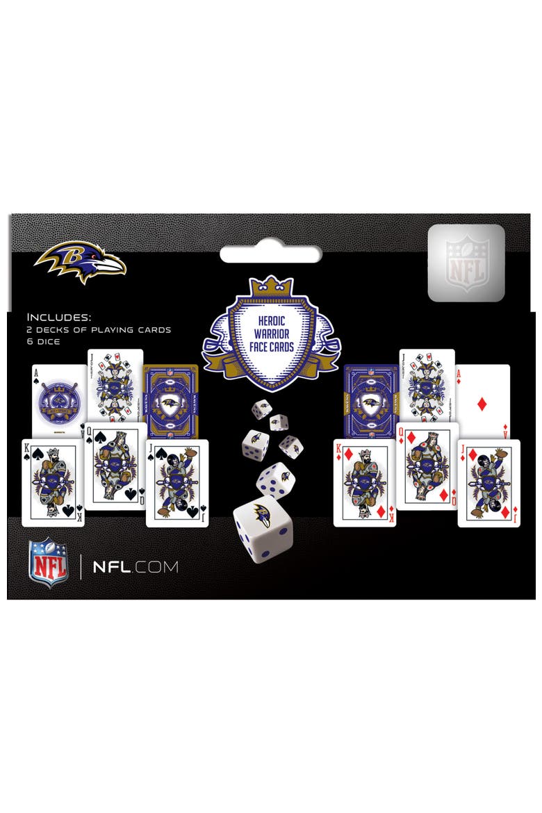 Baltimore Ravens Playing Cards & Dice, Alternate, color, Multicolor