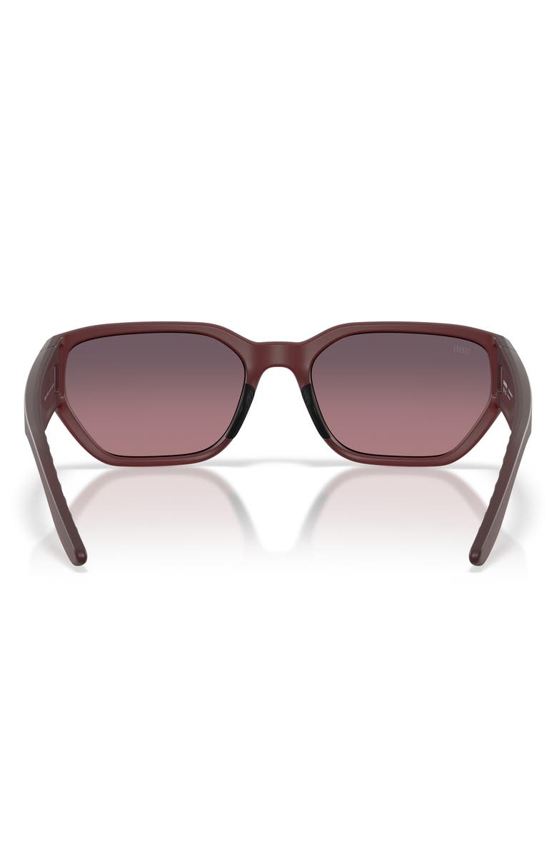 Costa Del Mar Clemente 58mm Polarized Rectangular Sunglasses, Alternate, color, Stormy Sunset / Rose