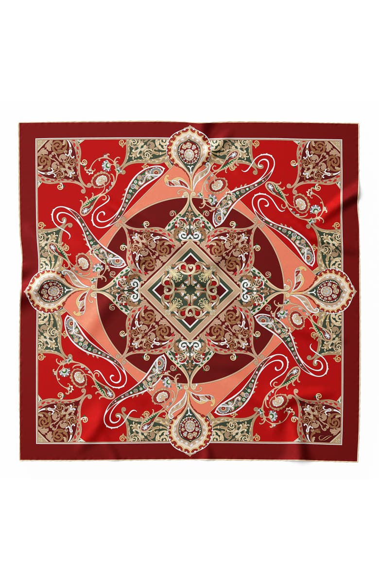 Elizabetta Romina - Silk Foulard for Women, Main, color, Red