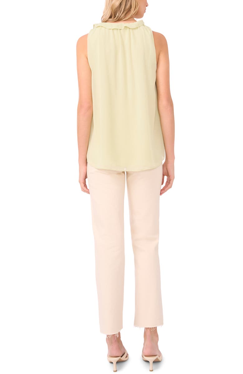Vince Camuto Ruffle Sleeveless Top, Alternate, color, Lily Green