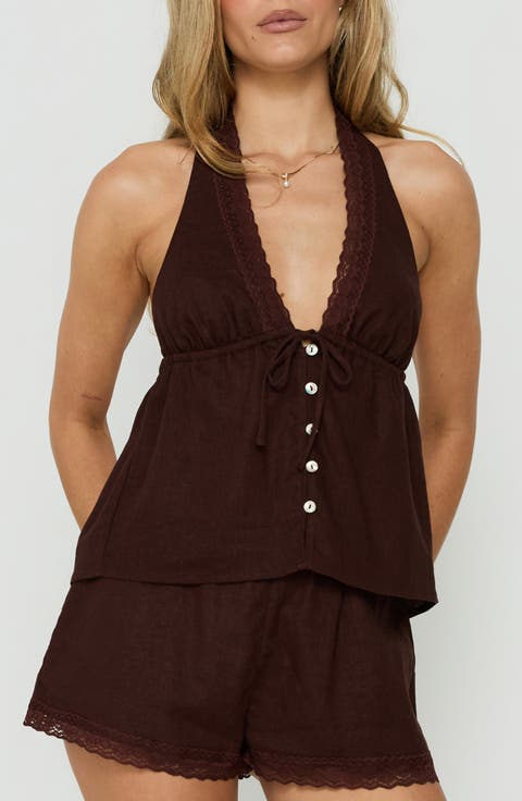 Cloud Crush Linen Halter Top