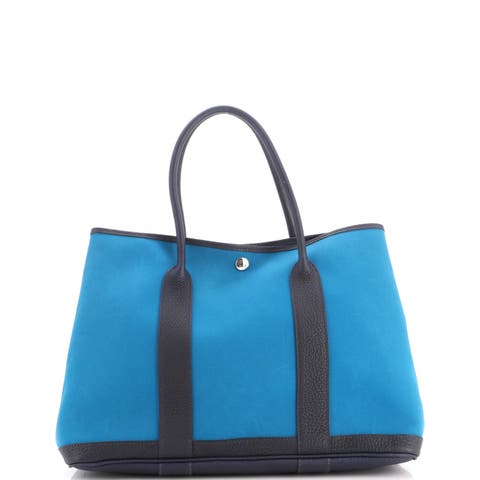 Garden Party Tote Toile and Leather 36