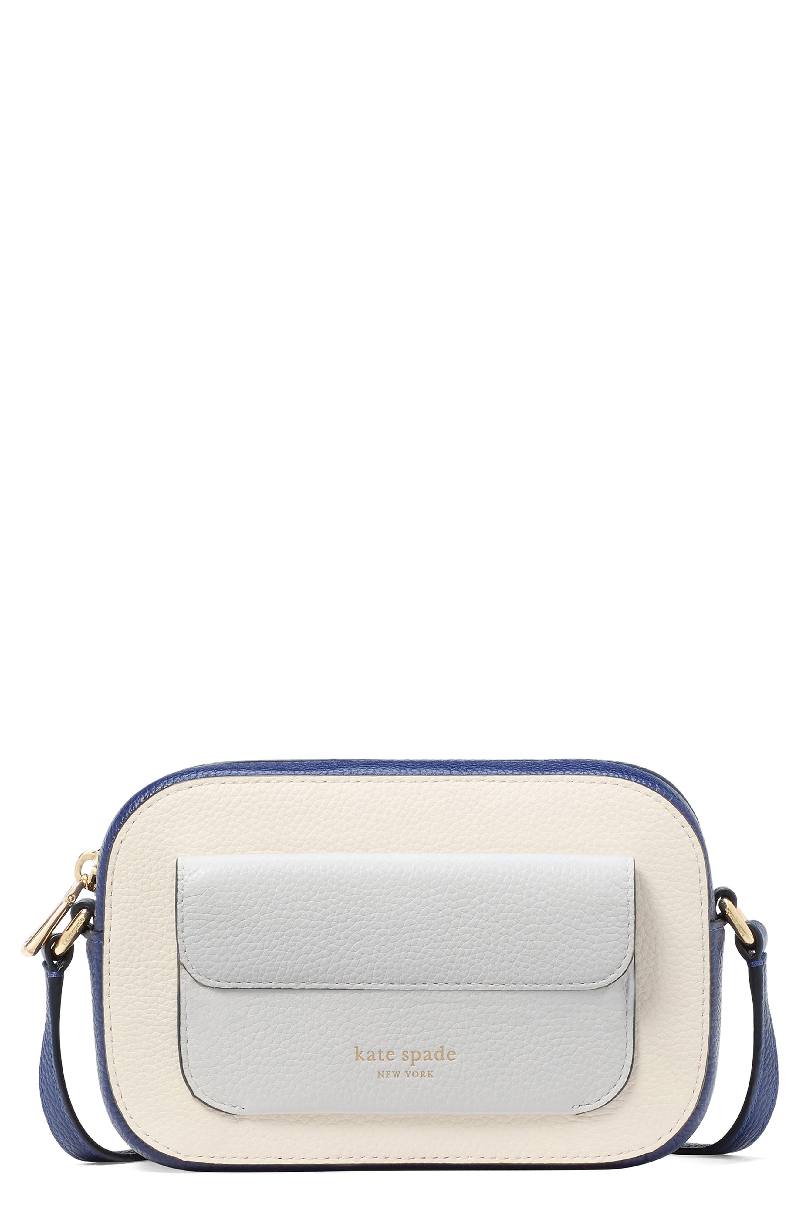 Kate Spade New York ava colorblock leather crossbody bag, Main, color, 