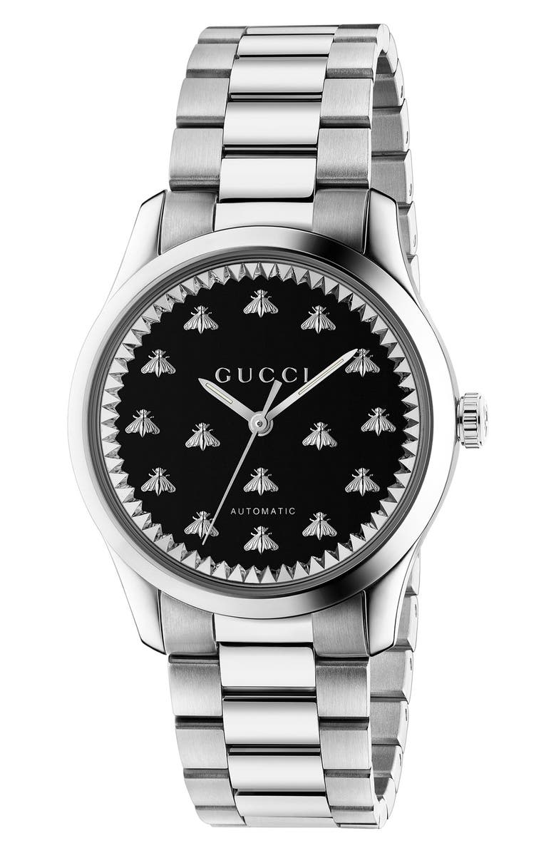 Gucci Bee Automatic Bracelet Watch, 38mm, Main, color, 