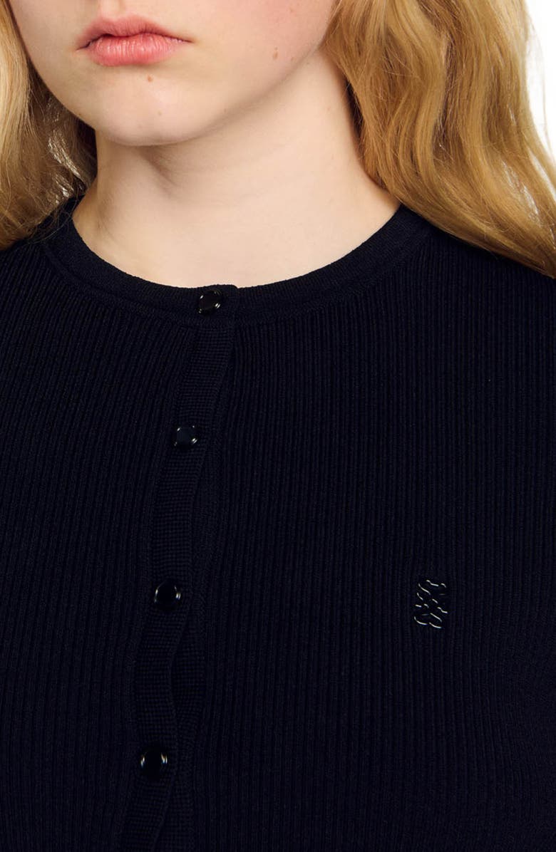 SANDRO Cropped cardigan, Alternate, color, 