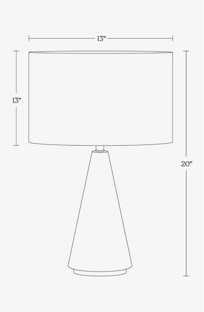 Brightech Nathaniel 20" Cement LED Table Lamp with Cream Cotton Drum Shade, Alternate, color, Beige/Cream