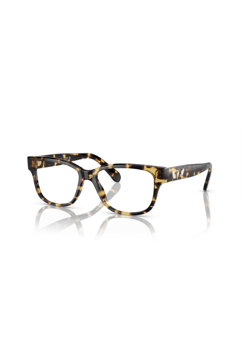 54mm Rectangle optical glasses, Main, color, Brown