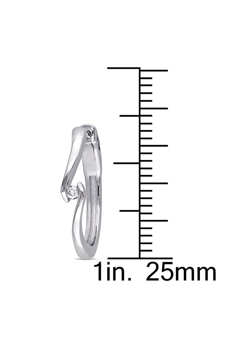 Julianna B. Spiral Channel Set Diamond Hoop Earrings 10k, Alternate, color, 10K White Gold