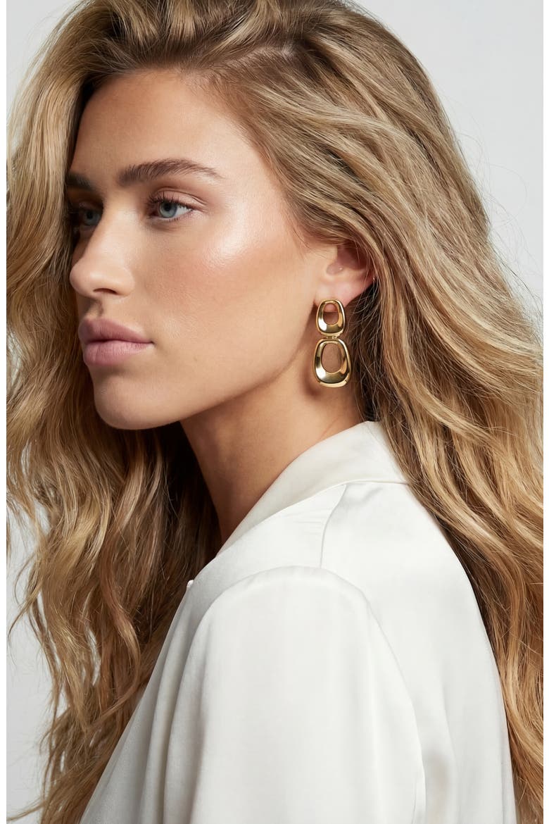 Earrings Borsa Due, Alternate, color, 18K Gold Plated