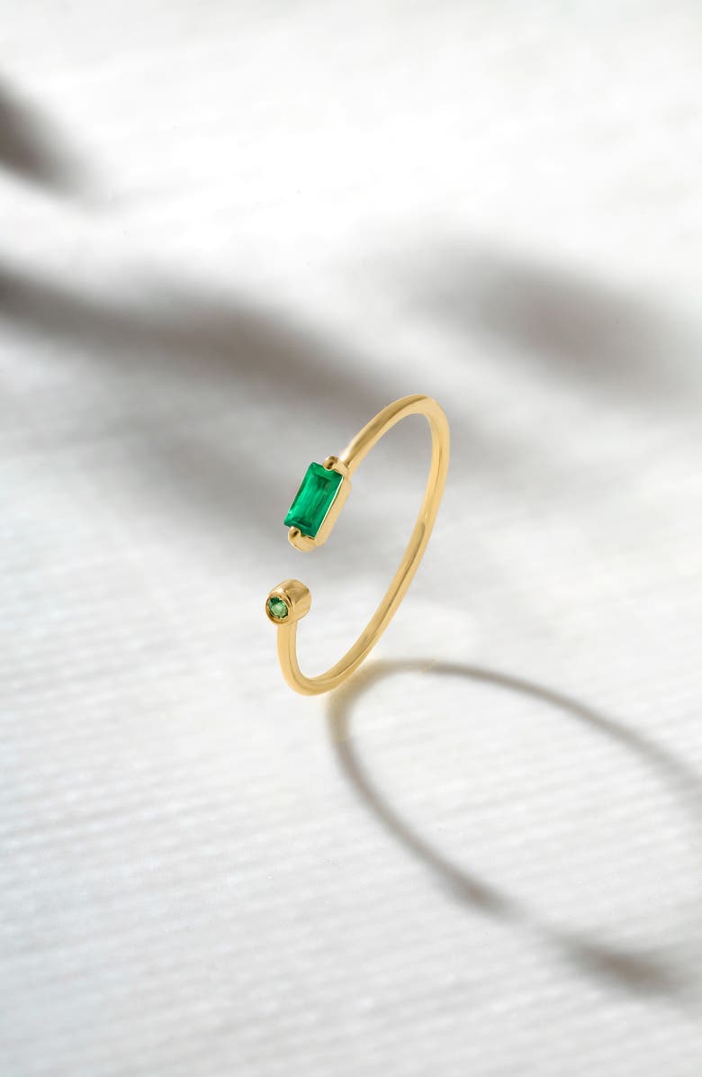 YS GEMS Double Stone Open Band Ring, Alternate, color, Green