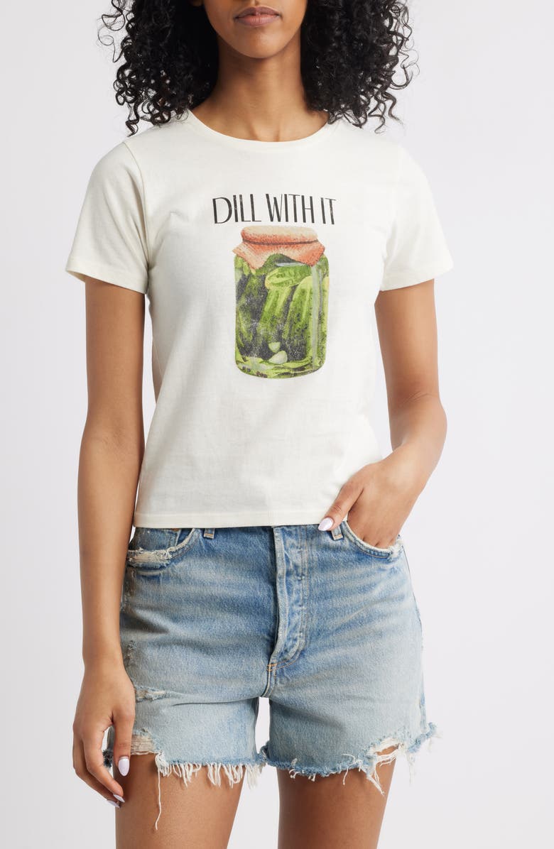 GOLDEN HOUR Dill with It Cotton Graphic T-Shirt, Main, color, Marshmallow