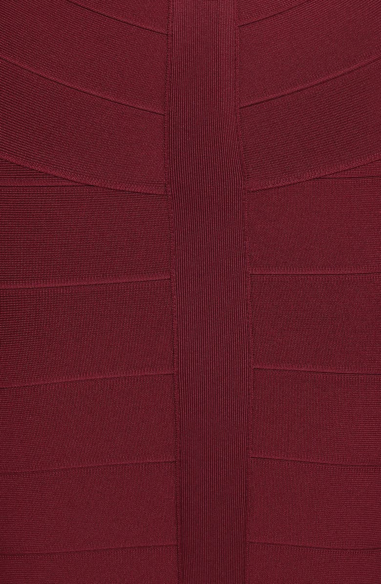 Petal & Pup Josiah Keyhole Body-Con Midi Dress, Alternate, color, Burgundy