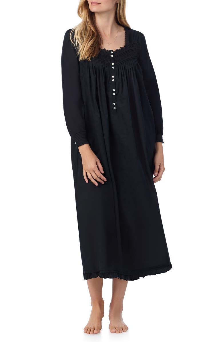 Eileen West Long Sleeve Cotton Lawn Ballet Nightgown, Main, color, 