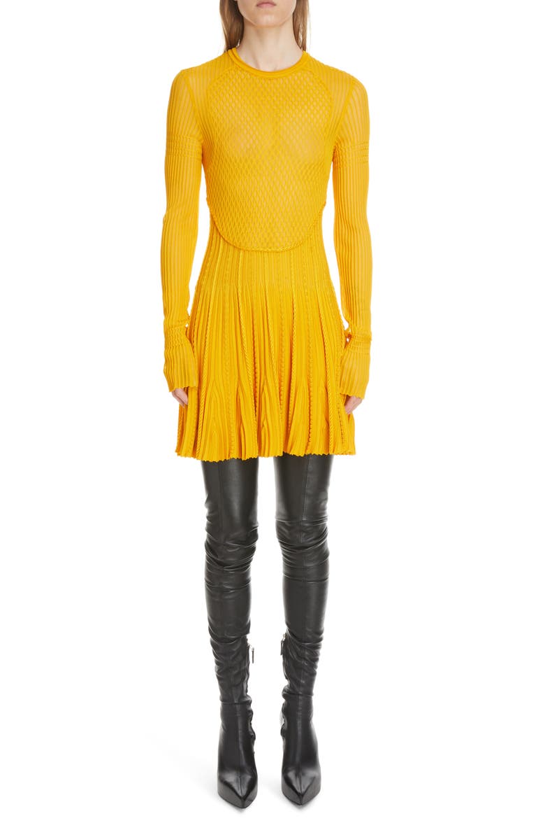 Givenchy Textured Long Sleeve Knit Minidress, Main, color,