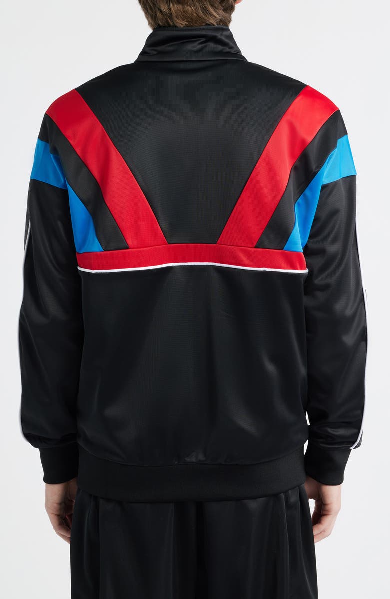 KAPPA 222 Banda Orlando Colorblock Tricot Track Jacket, Alternate, color, Black - Red Racing - Blue Sea