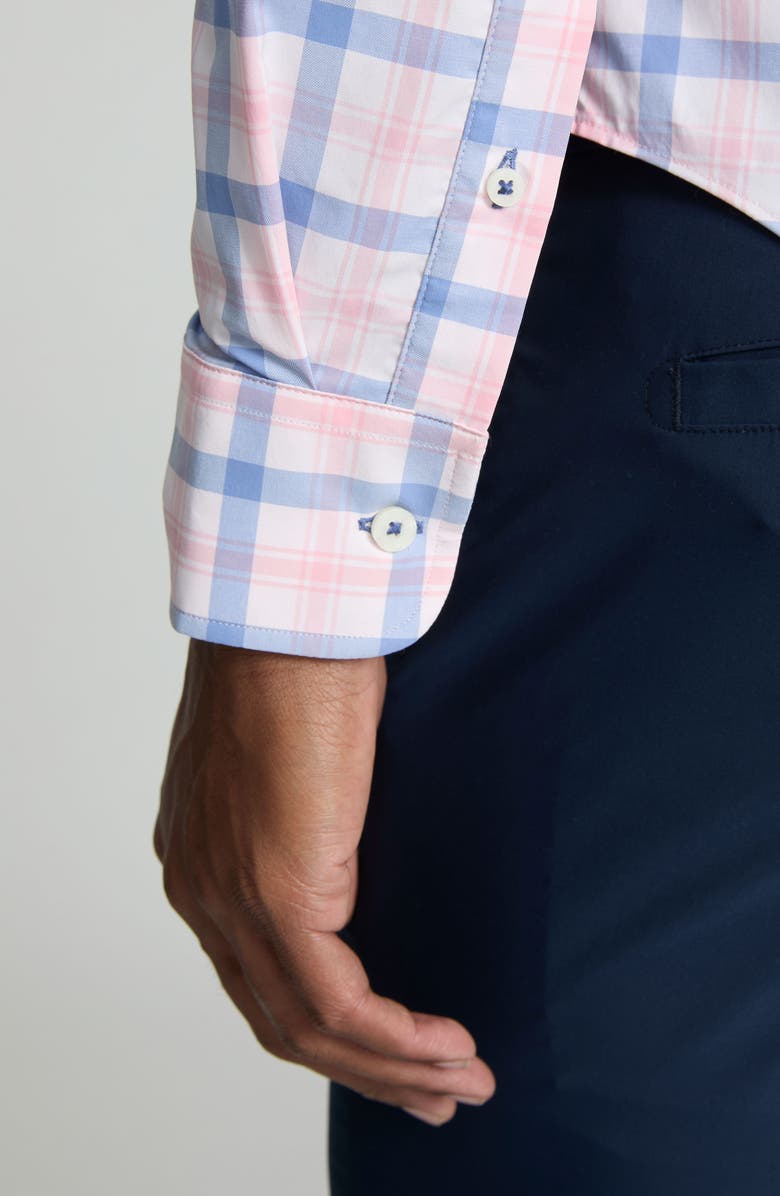 UNTUCKit Winwood Check Performance Button-Up Shirt, Alternate, color, Pink