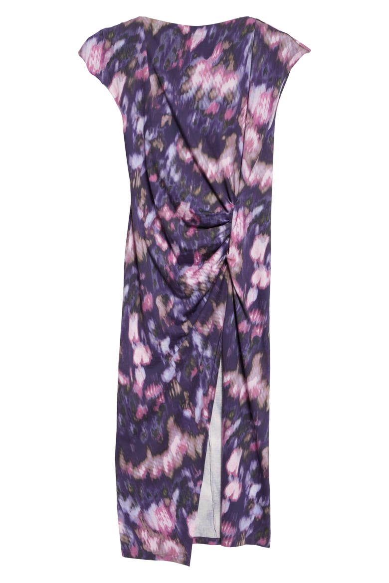 Nadela Cap Sleeve Midi Dress, Alternate, color, PURPLE/ LILAC