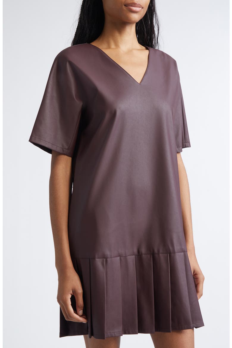 Hidesia Faux Leather Dress, Alternate, color, BORDEAUX