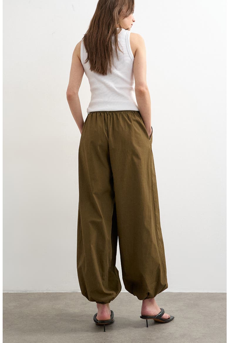 Cotton Balloon Pants, Alternate, color, BROWN