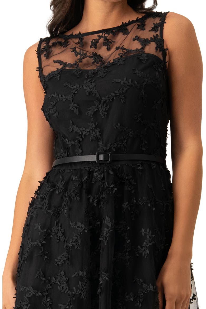 Sleeveless Textured Maxi Dress, Alternate, color, Black