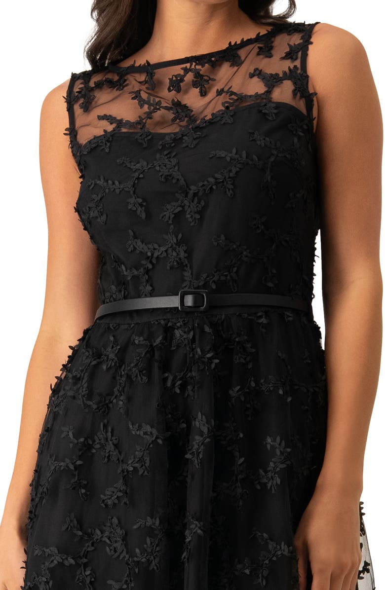 IVONNE Sleeveless Textured Maxi Dress, Alternate, color, Black