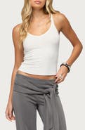 EDIKTED Juliena Rib V-Neck Tank