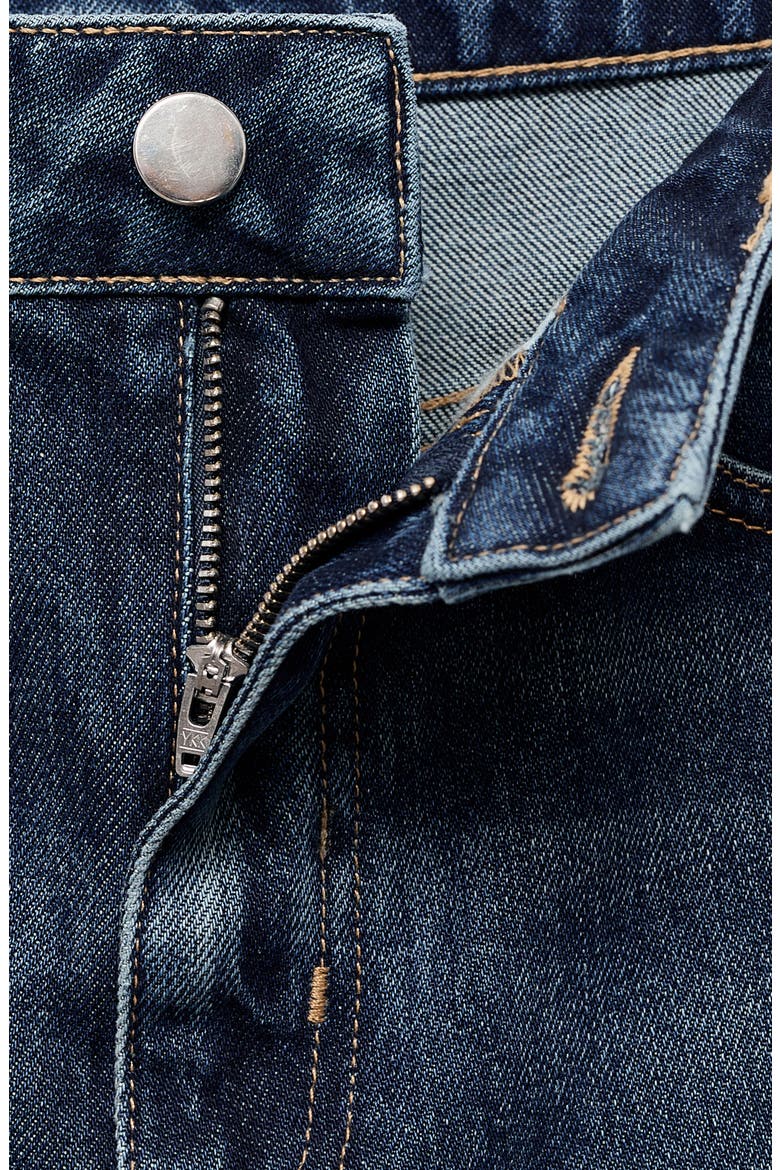 Mid Rise Straight Leg Jeans, Alternate, color, DARK BLUE