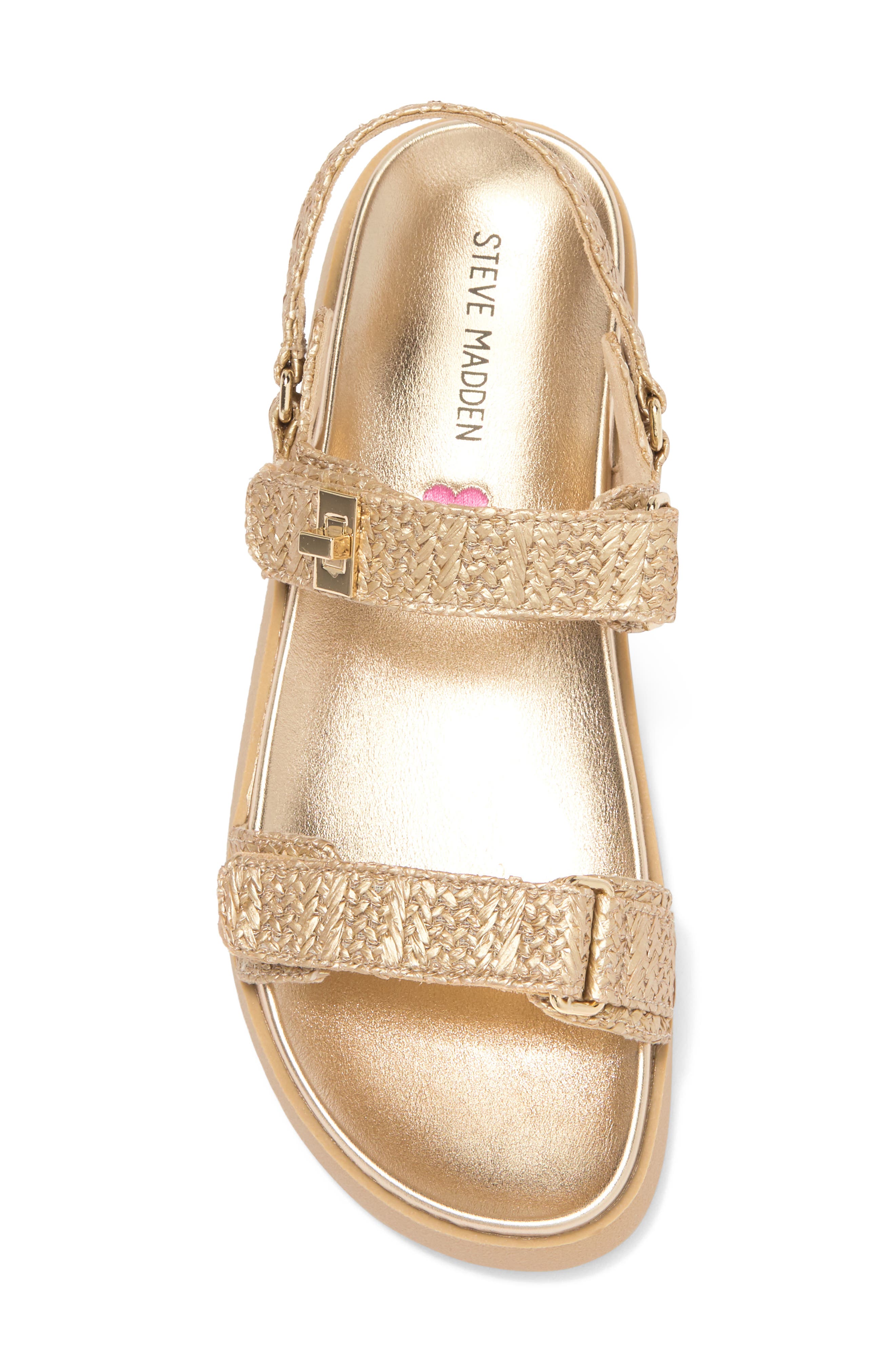 Mona Sandal, Alternate, color, GOLD RAFFIA