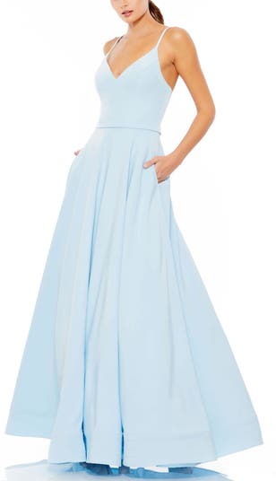Classic Sleeveless A-Line V-Neck Ballgown
