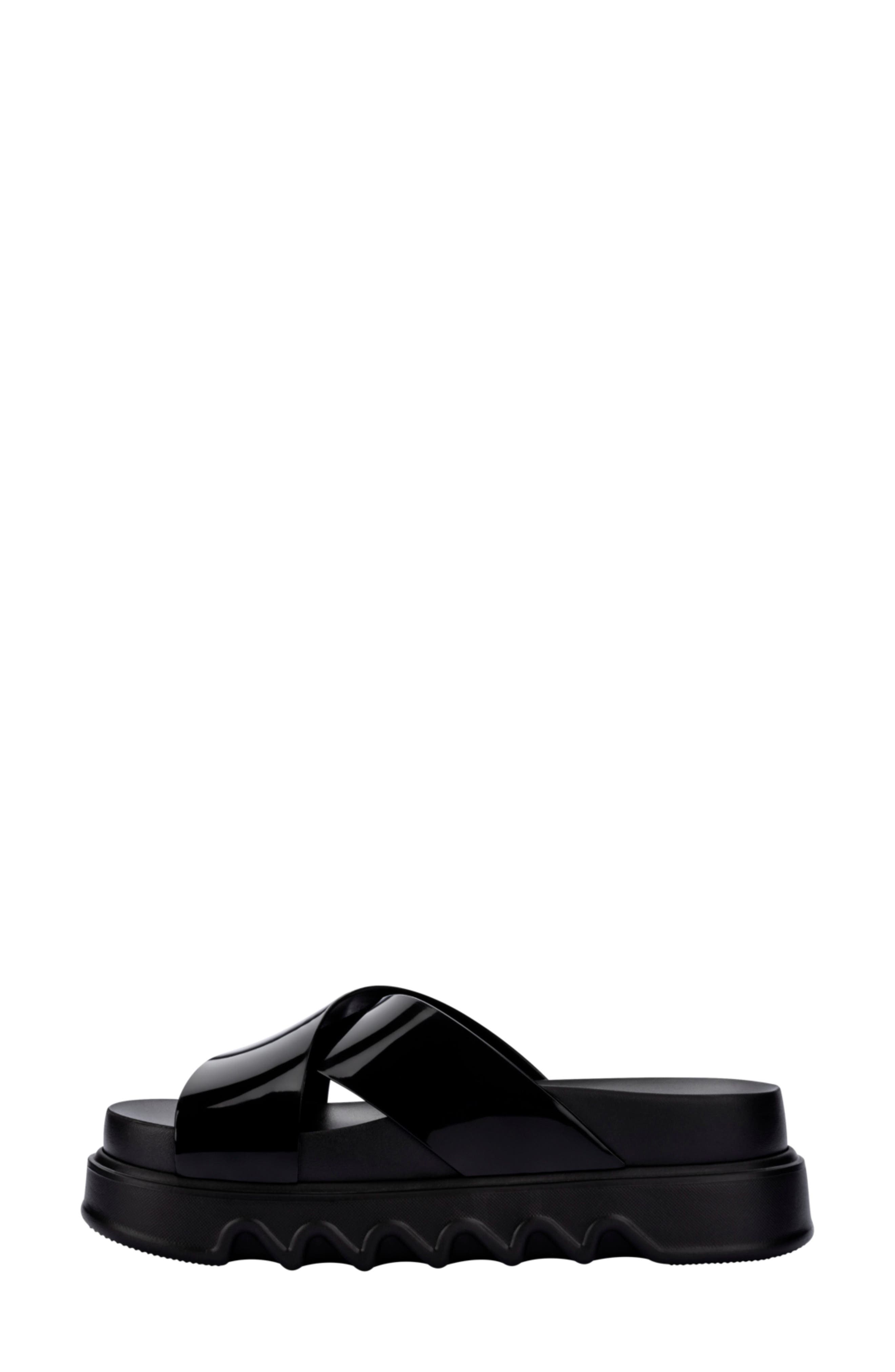 Melissa Cozy Cross Platform Slide Sandal, Alternate, color, Black