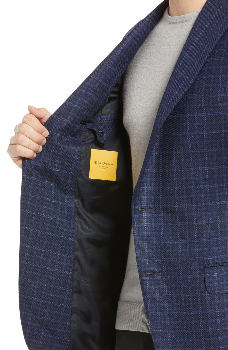 Hickey Freeman Check Wool Blend Jacket, Alternate, color,