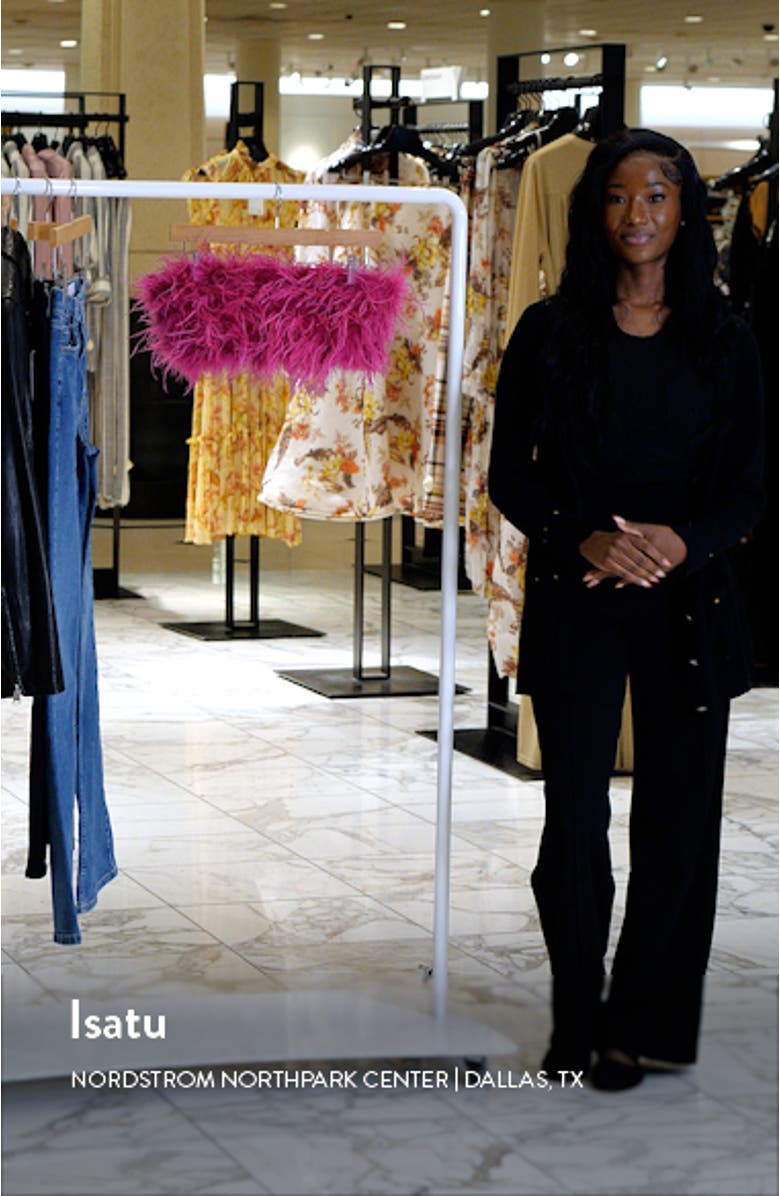 Fenella Feather Strapless Crop Top, sales video thumbnail