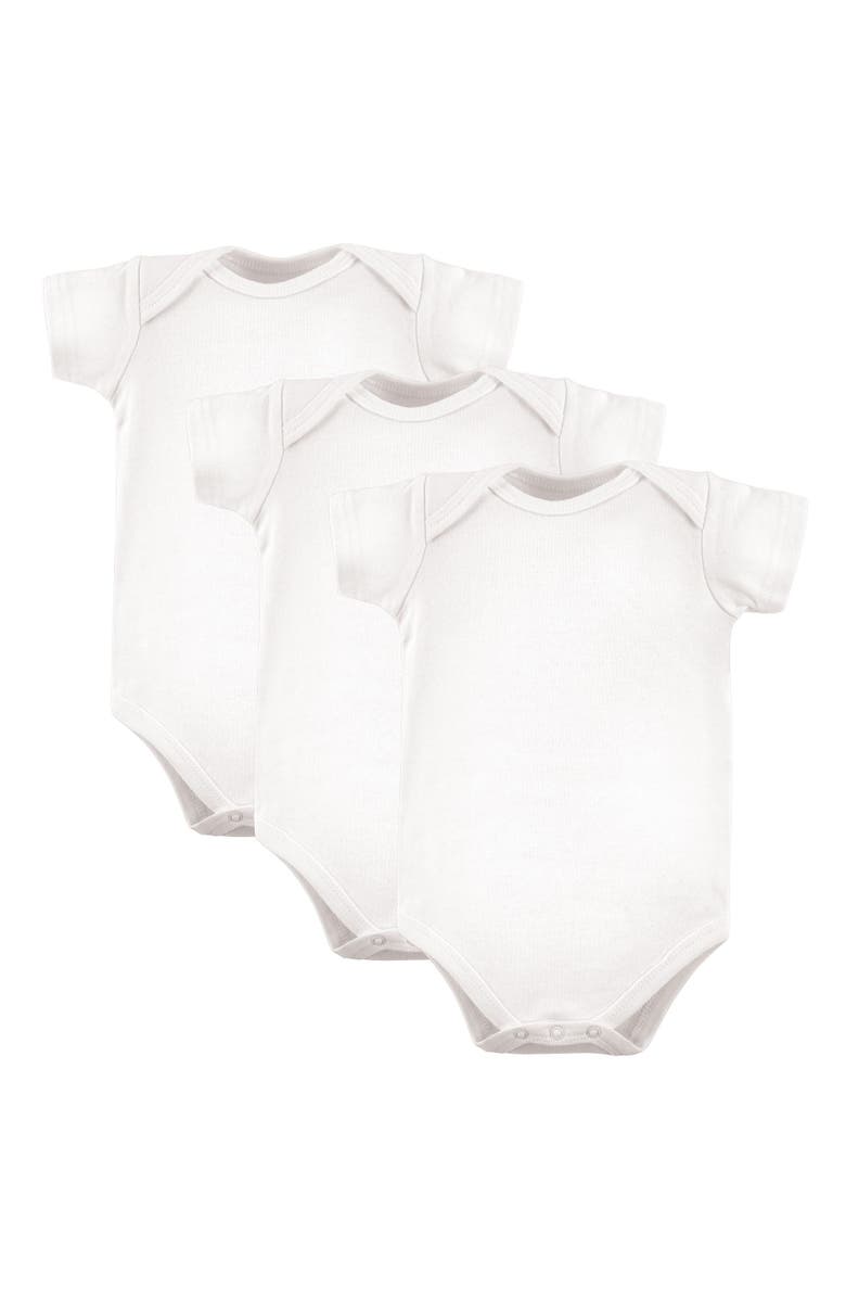 Luvable Friends 3Pk Bodysuits, Main, color, White