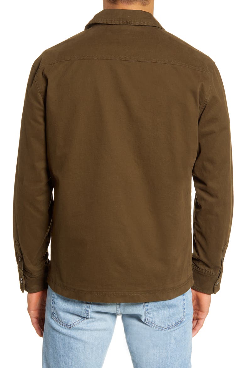 Regular Fit Cotton Shirt Jacket, Alternate, color, IMMOVABLE OBJECT